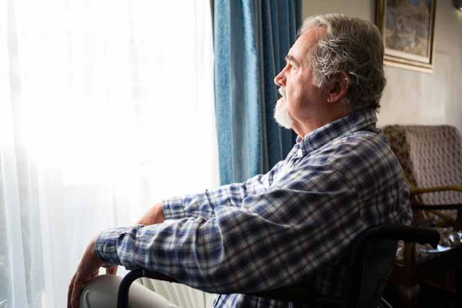 veteran at window